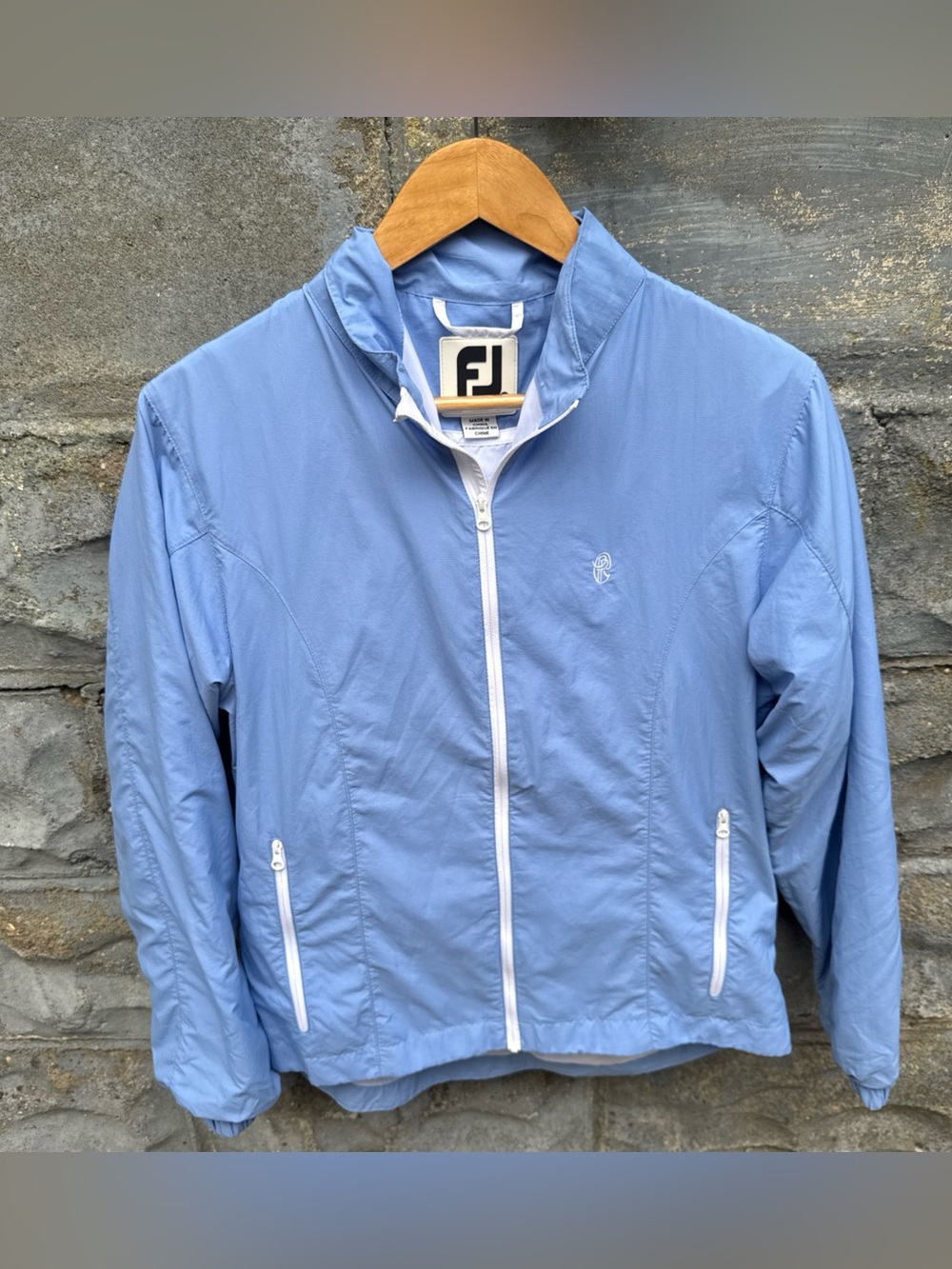 FootJoy Women’s Jacket Piping Rock Club Small Blue Golf Full Zip